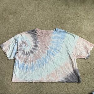 American Eagle Cropped Tye-Dye Tee
